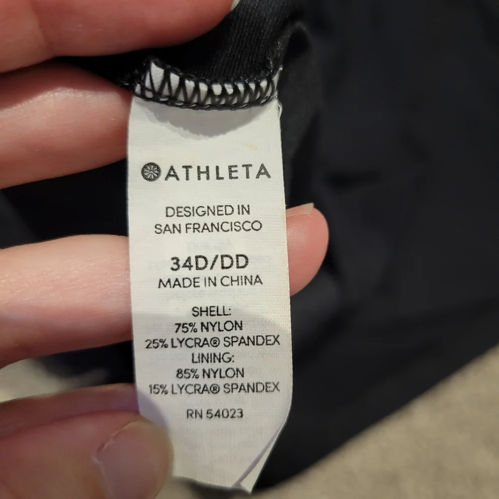 Athleta Twist Up Tankini Top Black - Picture 6 of 9